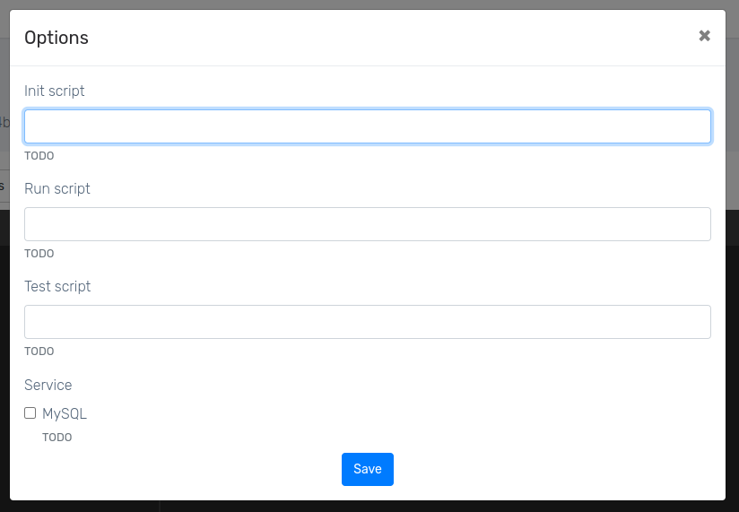 Services configuration